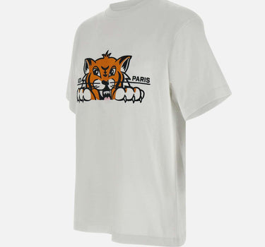 T-shirt "Gots happy tiger" in cotone FF55TS5264SI 02 KENZO PARIS 