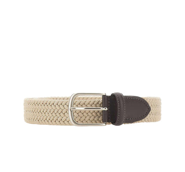 Cintura in tessuto intrecciato ELASTICO RAYON SABBIA ALBERTOLUTI 