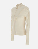"Fine Merino Cardigan" 1325KTP006406A IVORY VICTORIA BECKHAM 