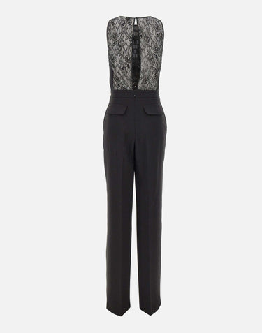 Tuta in crêpe con ricami TU06662E2 110 ELISABETTA FRANCHI 