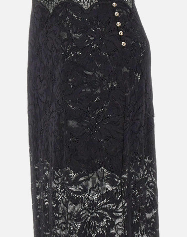 "Midi skirt in stretch lace" 24AJJU598PA0170 P001 RABANNE 