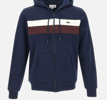 Felpa con cappuccio e zip color block SH5913 6WZ LACOSTE 