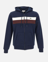 Felpa con cappuccio e zip color block SH5913 6WZ LACOSTE 