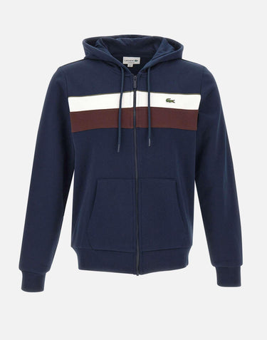 Felpa con cappuccio e zip color block SH5913 6WZ LACOSTE 