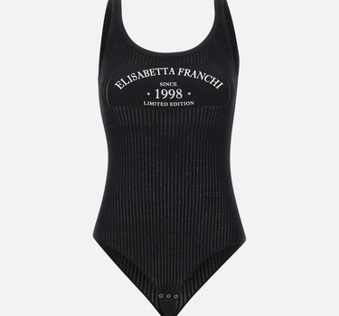 Body in maglia con logo stampato BK81Q61E2 110 ELISABETTA FRANCHI 