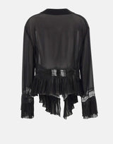 Blusa in georgette con pizzo 2C444A N0990 BLUMARINE 