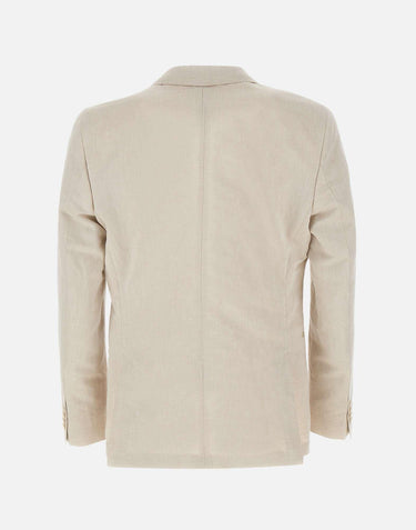 Blazer in lino e cotone 50514657 255 BOSS 