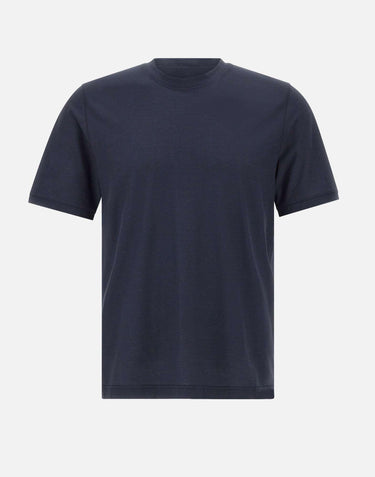 T-shirt in crepe di cotone DK87114 BLU DIKTAT 