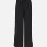 Pantaloni in raso con ricamo gioiello KZ006 BLACK JACQUES WEI 