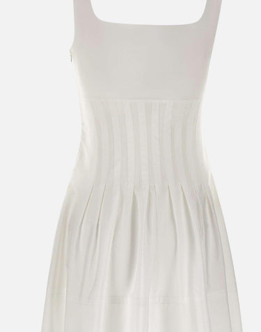 Abito in popeline con gonna ampia 2616221022600 001 MAX MARA STUDIO 