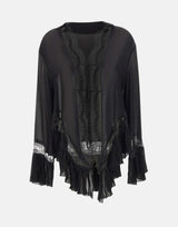 Blusa in georgette con pizzo 2C444A N0990 BLUMARINE 