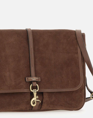 Borsa a tracolla "Berlino" BSU11625 CMPLCHOCOLATE GIANNI CHIARINI 