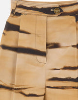 Shorts in drill con stampa tigre SH01362E2 470 ELISABETTA FRANCHI 