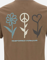 T-shirt "Shitake flower peace" in cotone EM001717 AF14836F6061 EMPORIO ARMANI 