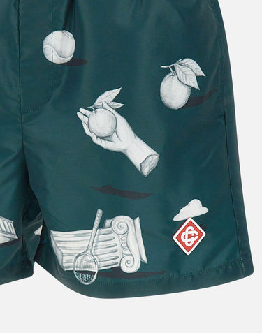"Mens printed swim  shorts metaphysical" MPS25TR032 02 CASABLANCA 
