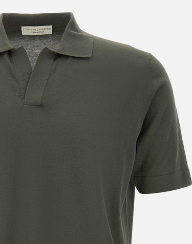 Polo in crepe di cotone PL0MCSK CR14R570 FILIPPO DE LAURENTIIS 