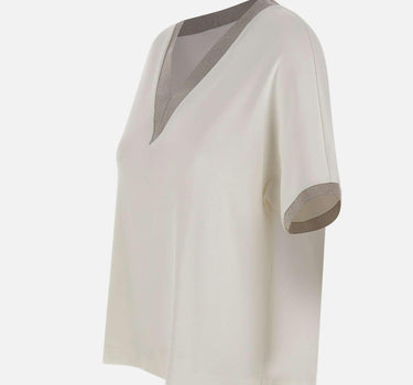 Maglia in cotone con lurex 60269 80369003 GRAN SASSO 