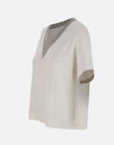 Maglia in cotone con lurex 60269 80369003 GRAN SASSO 