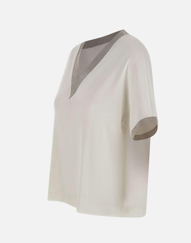 Maglia in cotone con lurex 60269 80369003 GRAN SASSO 