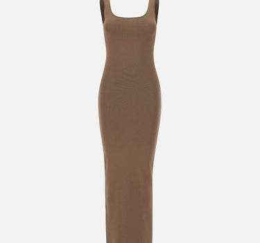 "Square Neck Knit Midi" ESSS26DR03237 0087 ENTIRE STUDIOS 