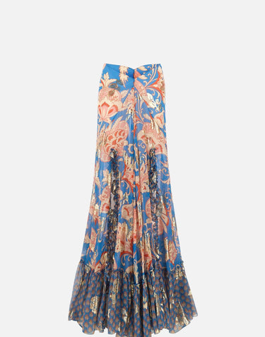 Gonna in seta con motivo paisley floreale WRFA0197 99SAA86X0882 ETRO 