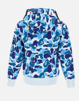 Felpa con cappuccio "ABC Camo 2nd Shark" 001ZPM301008M BLUE BAPE 