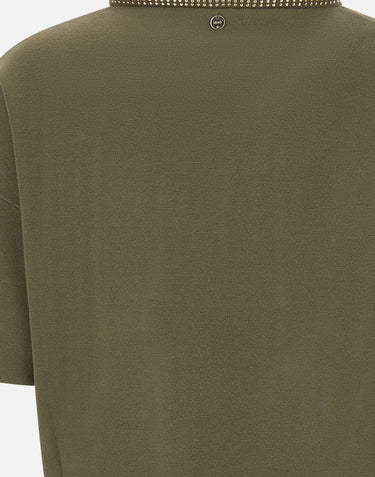 Maglia maniche corte con colletto bombato MF5181MS99E 90512 LIU-JO 