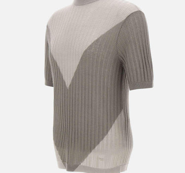 Maglia in misto lana a maniche corte EM004627 AF25250M8120 EMPORIO ARMANI 