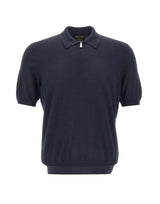 Polo in misto lana con zip 43166 16401598 GRAN SASSO 