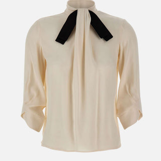 Blusa con fiocco firmato CA17866E2 E84 ELISABETTA FRANCHI 