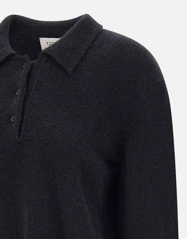 "Knitted polo cropped shirt" F5LAWOKP249 110 LANEUS 