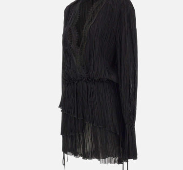 Abito plissettato in georgette 2A771A N0990 BLUMARINE 