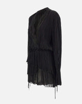 Abito plissettato in georgette 2A771A N0990 BLUMARINE 