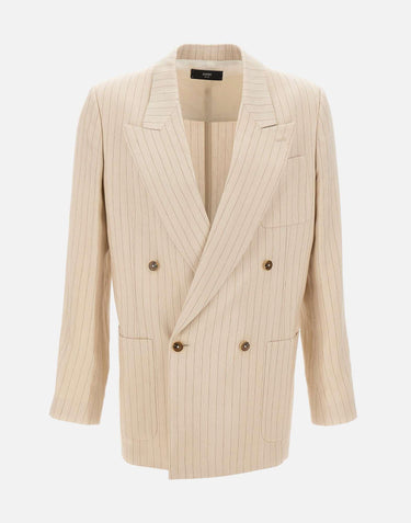 Blazer doppiopetto a righe AMTITT1027 271 AMIRI 