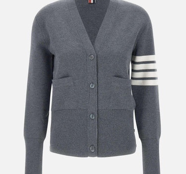 "Milano Classic V Neck Cardigan" in lana merino FKC207A 00014035 THOM BROWNE 