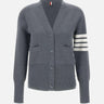 "Milano Classic V Neck Cardigan" in lana merino FKC207A 00014035 THOM BROWNE 