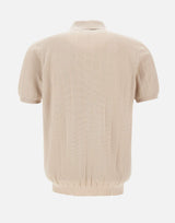 Polo in cotone a maxi coste DC115217 BEIGE DELLA CIANA CASHMERE 