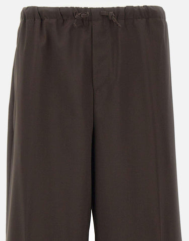 Pantaloni con coulisse in lana vergine 50563827 210 BOSS 