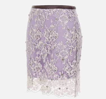 Gonna ricamata con strass BQ001 VIOLET JACQUES WEI 
