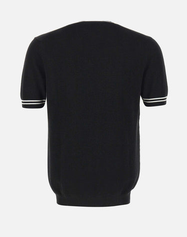 T-shirt in seta e cotone DK87052 NERO DIKTAT 