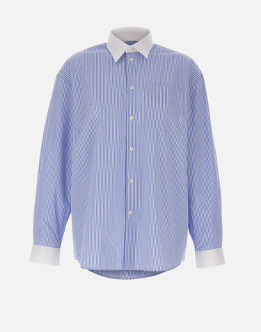 Camicia oversize SRC a righe SI019710302ST02 BLUE SPORTY & RICH 