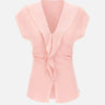 Top in crêpe con volant TOP1358 PINK NISSA 