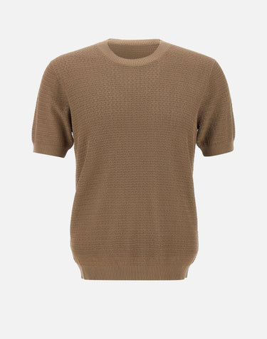 T-shirt in filato di cotone e viscosa 100221 052 KANGRA 