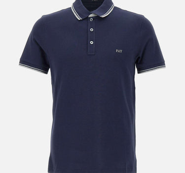 Polo in piquet di cotone stretch NPMB250140STDW U806 FAY 