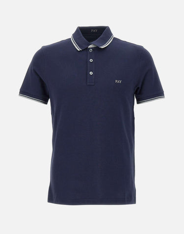 Polo in piquet di cotone stretch NPMB250140STDW U806 FAY 