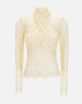 Top in pizzo a maniche lunghe 26PJT0174PA0170 P105 RABANNE 