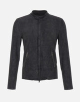 Giacca in pelle cerata GU26S9486BISSNOW NERO GIORGIO BRATO 