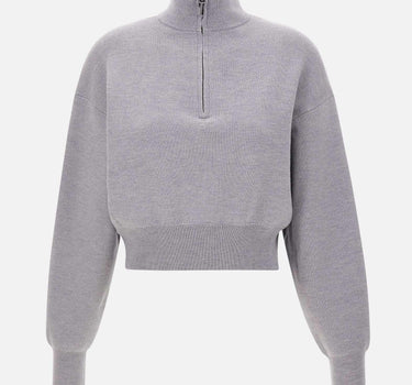 "Fine merino sweater half zip" 1425KJU006610B MELANGE VICTORIA BECKHAM 