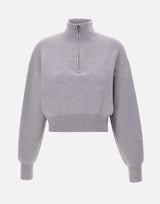 "Fine merino sweater half zip" 1425KJU006610B MELANGE VICTORIA BECKHAM 