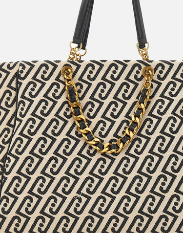 Borsa a spalla grande con monogram AA6116T380A Y9775 LIU-JO 